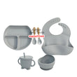 Load image into Gallery viewer, Silicone Baby Bib With Bowl, Cup And Cutlery (Dr. Annie) - Kyemen Baby Online