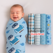 Load image into Gallery viewer, 6 In 1 Coloured Cot Sheet / Receiving Blanket (Kiddy Care) - Kyemen Baby Online