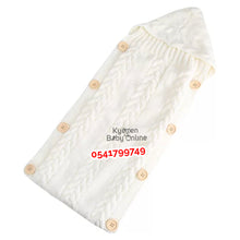Load image into Gallery viewer, Baby Hooded Blanket (Weaved / Crocheted Hooded Blanket / Shawl) - Kyemen Baby Online
