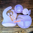 Load image into Gallery viewer, Silicone Baby Bib With Bowl, Cup And Cutlery - Kyemen Baby Online
