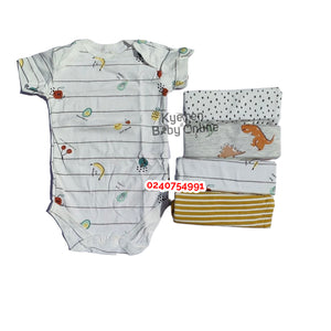 Baby Body Suit Male (Mamas And Papas) 5pcs - Kyemen Baby Online