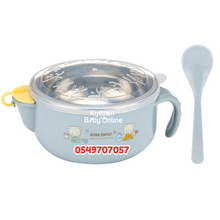 Load image into Gallery viewer, Baby Thermal Cereal Bowl With Spoon And Warming Hole (Dr Annie's) - Kyemen Baby Online