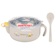 Load image into Gallery viewer, Baby Thermal Cereal Bowl With Spoon And Warming Hole (Dr Annie's) - Kyemen Baby Online