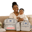 Load image into Gallery viewer, 4 In 1 Diaper Bag (Chicco Leather) Grey