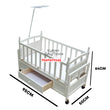 Load image into Gallery viewer, Baby Wooden Swing Cot With Drawer / Baby Bed / Baby Crib (WBB962) - Kyemen Baby Online