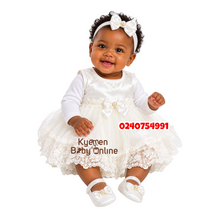 Load image into Gallery viewer, Baby Girl Christening Dress (Petite Ponpon Baby)C
