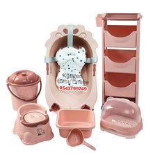 Load image into Gallery viewer, Baby Bath Set (With Bottle Rack And Item Rack With Cover) Type 2 - Kyemen Baby Online