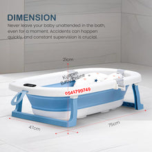 Load image into Gallery viewer, Baby Foldable Bath Tub With Thermometer - Kyemen Baby Online