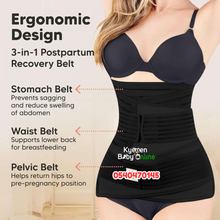 Load image into Gallery viewer, 3 In 1 Postpartum Recovery Belt / Maternity Corset / Belly Band (Black) - Kyemen Baby Online