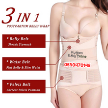 Load image into Gallery viewer, 3 In 1 Postpartum Recovery Belt / Maternity Corset / Belly Band (Black) - Kyemen Baby Online