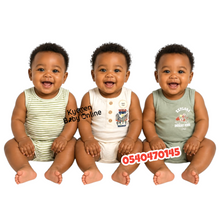 Load image into Gallery viewer, Baby Boy Bodysuit (3pcs) sleeveless (BearPaw) - Kyemen Baby Online