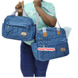 Load image into Gallery viewer, 3 In 1 Diaper Bag (Chicco Lines) Deep Blue - Kyemen Baby Online