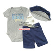 Load image into Gallery viewer, Baby Boy Bodysuit with Shorts, Hat and Socks (Tedmimak) Brave - Kyemen Baby Online
