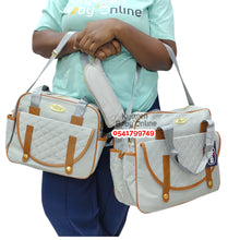 Load image into Gallery viewer, 3 In 1 Diaper Bag (Chicco Lines) Grey