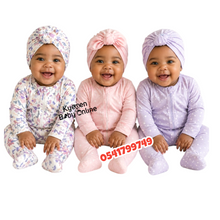 Load image into Gallery viewer, Baby Hat 3Pcs (Hudson Baby Botanical B) 0-6m - Kyemen Baby Online