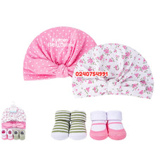 Load image into Gallery viewer, Baby Girl Socks With Hat (Hudson Baby Wild Flower) C - Kyemen Baby Online