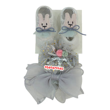 Load image into Gallery viewer, Baby Girl Headband With Socks (Too Cute) 0-12 Months - Kyemen Baby Online