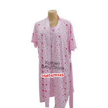 Load image into Gallery viewer, Breastfeeding Nightwear/ Night Gown With Coat Yimiasha (Roses) - Kyemen Baby Online