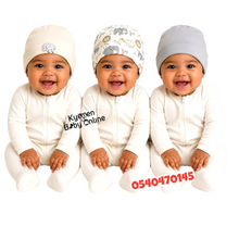 Load image into Gallery viewer, Baby Hat 3Pcs (Hudson Baby Safari) 0-6m - Kyemen Baby Online