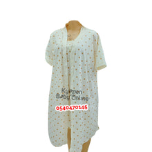 Load image into Gallery viewer, Breastfeeding Night Gown / Nighty With Coat (Yimiasha) Small Balls - Kyemen Baby Online