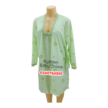 Load image into Gallery viewer, Breastfeeding Night Gown With Long Sleeves Coat Suimeiran / Size 6-14) - Kyemen Baby Online
