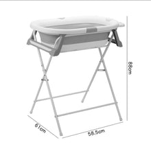 Load image into Gallery viewer, Baby Foldable Bath Tub Set With Stand - Kyemen Baby Online