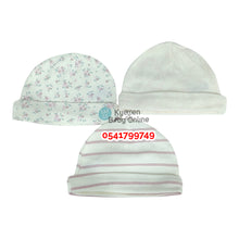 Load image into Gallery viewer, Baby Hat 3Pcs (Hudson Baby Flowers) 0-6m - Kyemen Baby Online
