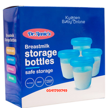Load image into Gallery viewer, Breast Milk Storage Containers (Dr Annie) 4pcs - Kyemen Baby Online
