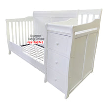 Load image into Gallery viewer, Baby Wooden Cot With Drawer (D08) Baby Bed