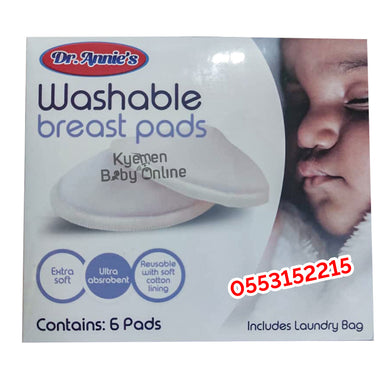 Washable Breast Pad (Dr. Annie) 6pcs - Kyemen Baby Online