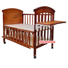 Load image into Gallery viewer, 2 In 1 Baby Wooden Cot With Drawer (612) - Kyemen Baby Online