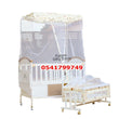 Load image into Gallery viewer, Baby White Wooden 2 in 1 cot With Drawer 699 Baby Bed/Baby Crib - Kyemen Baby Online