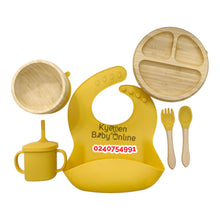 Load image into Gallery viewer, Silicone Wooden/ Bamboo Cutlery Set (Dr Annie's)
