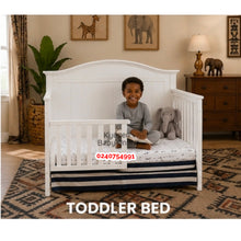 Load image into Gallery viewer, 4-in-1 Convertible Crib Baby Wooden Cot (D01) Baby Bed (Showroom Display)
