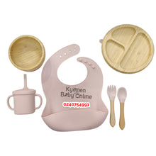 Load image into Gallery viewer, Silicone Wooden/ Bamboo Cutlery Set (Dr Annie's)
