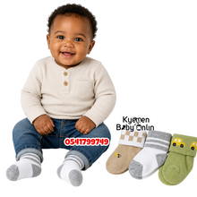 Load image into Gallery viewer, Baby Boy Socks 3pcs (Duck Duck) Cars 0-6m
