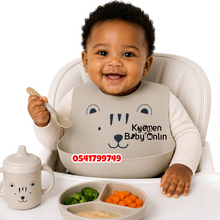 Load image into Gallery viewer, Baby Silicone Bib(BebeFavour) Light Khaki
