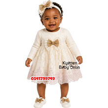 Load image into Gallery viewer, Baby Girl Christening Dress (0-6m) Peach
