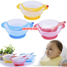 Load image into Gallery viewer, Baby Suction Bowl With Spoon And Lid TW09 (Dr Annie's) Plain - Kyemen Baby Online
