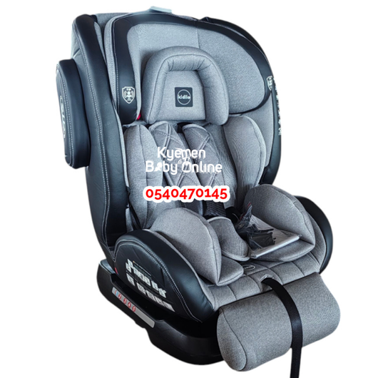 Baby Car Seat (Kidilo 360° Rotation KBH308 Pro) Light Grey - Kyemen Baby Online