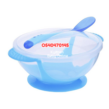 Load image into Gallery viewer, Baby Suction Bowl With Spoon And Lid TW09 (Dr Annie's) Plain - Kyemen Baby Online
