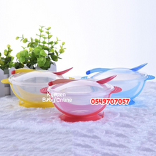 Load image into Gallery viewer, Baby Suction Bowl With Spoon And Lid TW09 (Dr Annie's) Plain - Kyemen Baby Online
