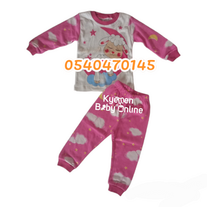 Baby Girl Trousers  and Long sleeves Top, Booms (Sleep Well) Sheep/Stars - Kyemen Baby Online