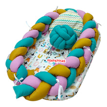 Load image into Gallery viewer, Baby Bed (Baby Lounger / Portable Infant Co Sleeper Bassinet With Spiral Bumper / Baby Nest) - Kyemen Baby Online

