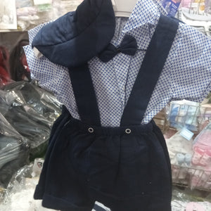 Baby Boy  Romper Dress  Suspenders With Hat - Kyemen Baby Online
