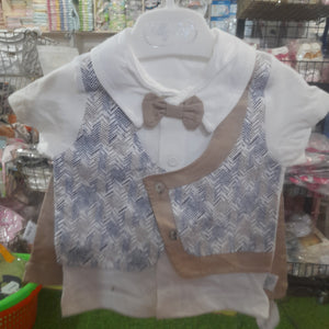 Jolly Joy Baby Boy Dress ( Top and Shorts) Brown 1 - Kyemen Baby Online