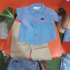 Baby Boy  Short Sleeve Shirt  with Trousers (Calvin Klein) - Kyemen Baby Online