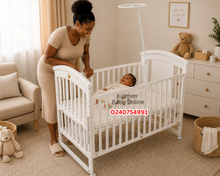 Load image into Gallery viewer, Baby Wooden Cot With Drawer (EL-5) Baby Bed / Baby Crib
