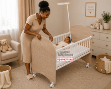Load image into Gallery viewer, Baby Cot (Cool Baby Wooden Cot) KDD-B2051 Baby Bed / Baby Crib - Gold
