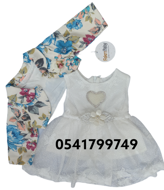 Baby Girl Dress (Fekra Baby) Bowtie - Kyemen Baby Online